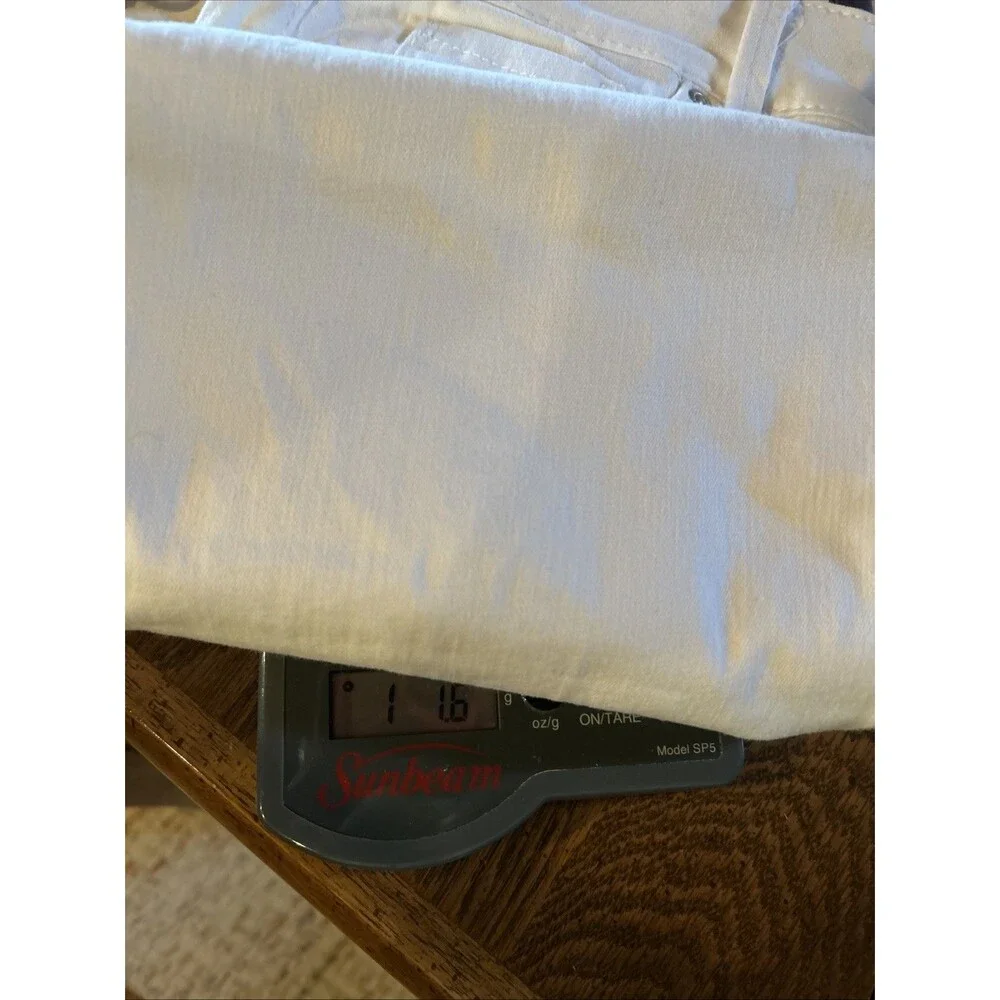 NYDJ Size 16 White Denim Jeans Marilyn Crop Lift Tuck Hi Rise Cuffed Stretch
